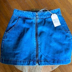 Sadie and Sage Zip Up Denim Skirt